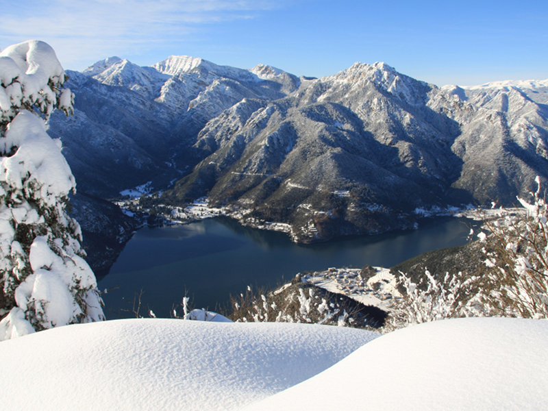 Ledro Lake in winter